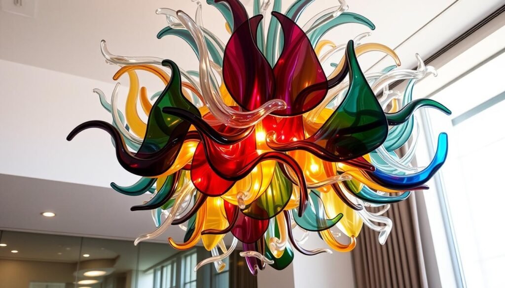 Contemporary Glass Sculptural Chandeliers