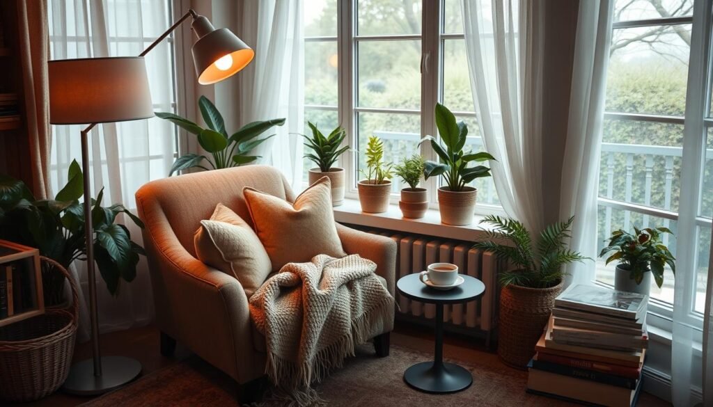 Cozy Reading Nook with Accent Chair