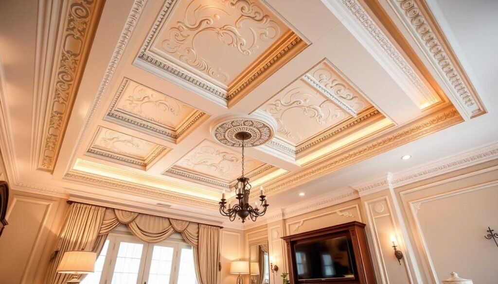 Crown molding in architectural interiors