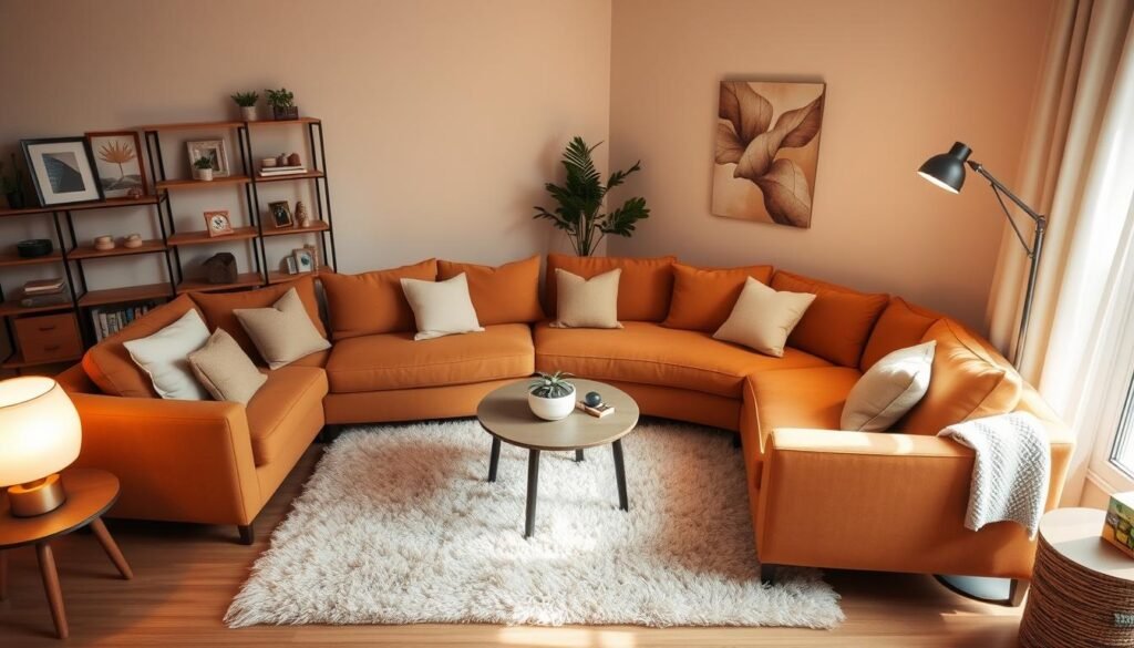 L-Shaped Sectional Sofa Corner Layout