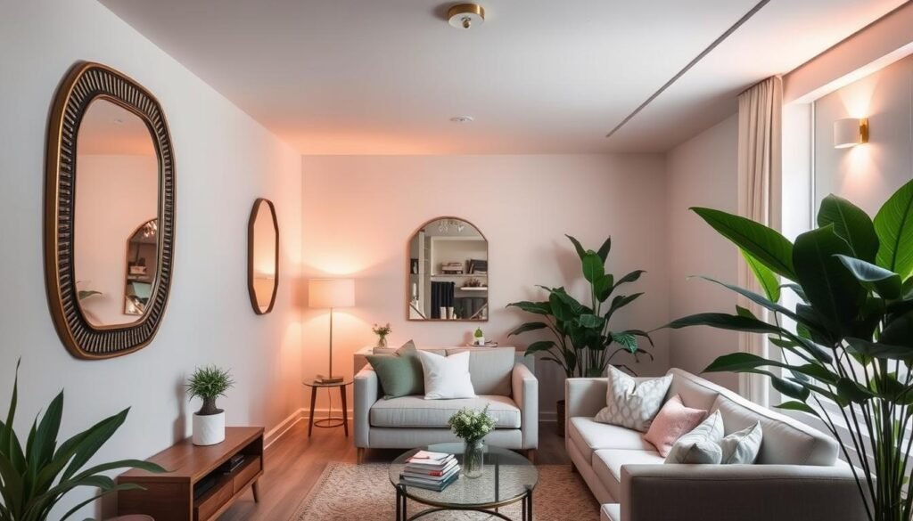 Lighting and Mirror Tricks for Small Living Rooms