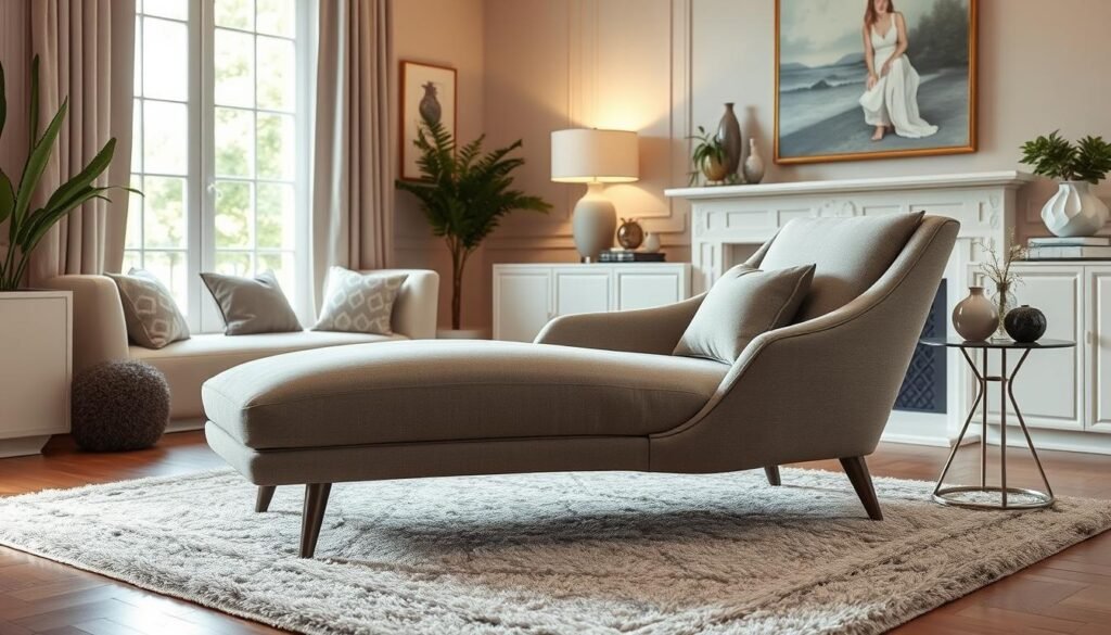 Modern Upholstered Chaise Lounge