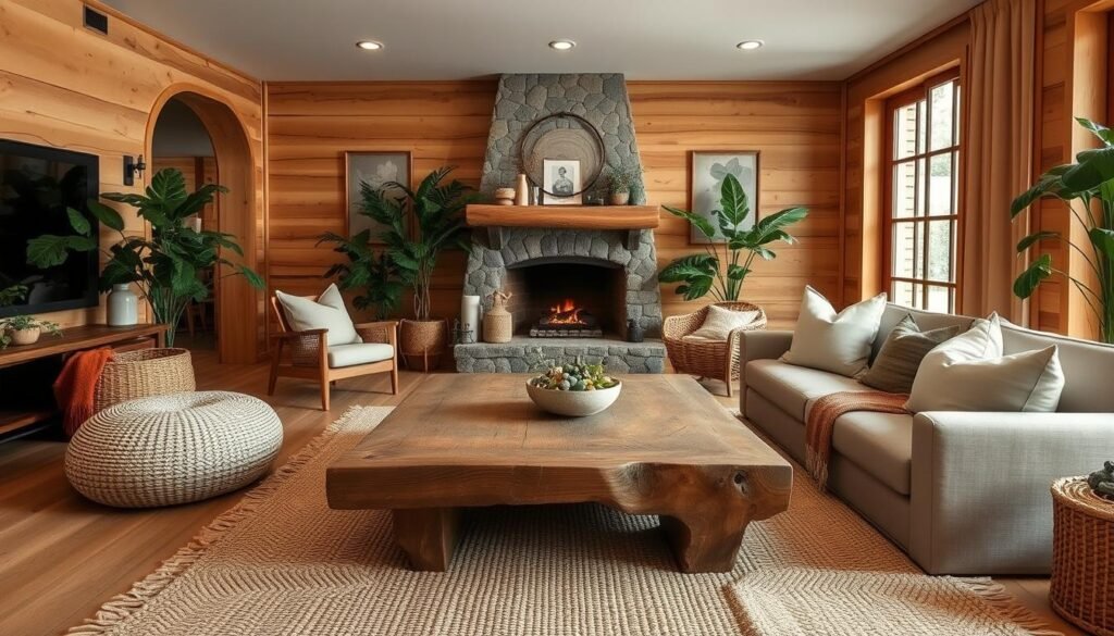 Natural Textures in Living Room Design