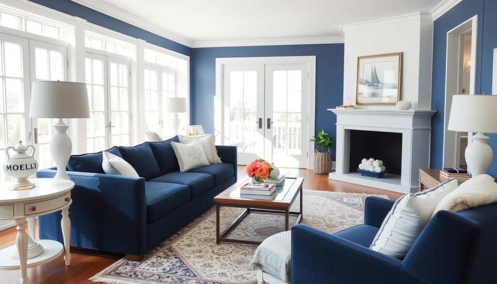 Navy Blue and White Color Palette