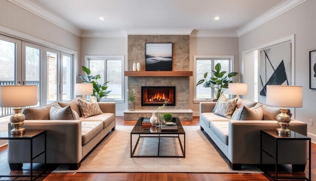 Symmetrical Living Room Design