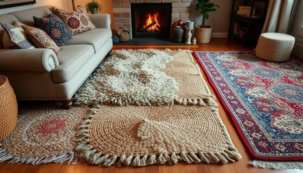 Textured Rugs and Floor Coverings