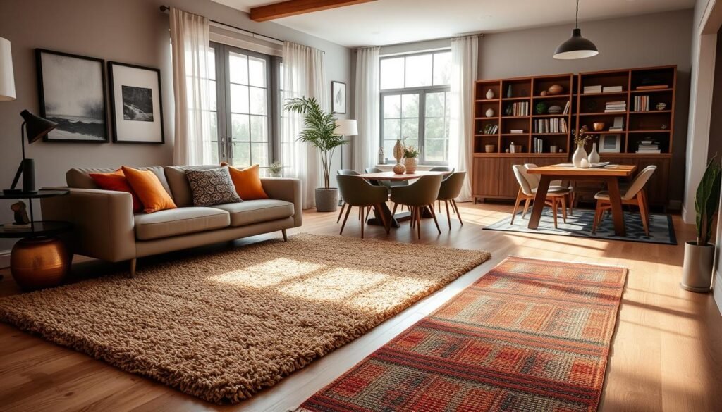 Textured Rugs in Different Rooms