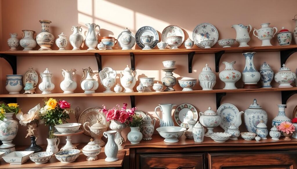 Vintage Ceramic Collection Display