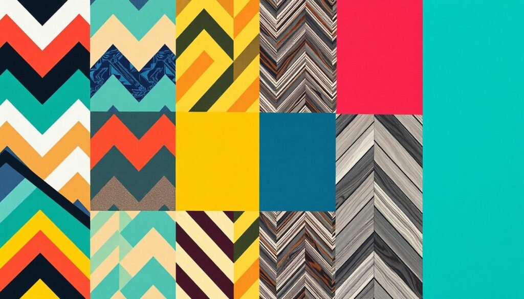 chevron and herringbone patterns