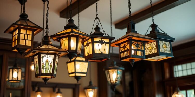 craftsman style pendant lights