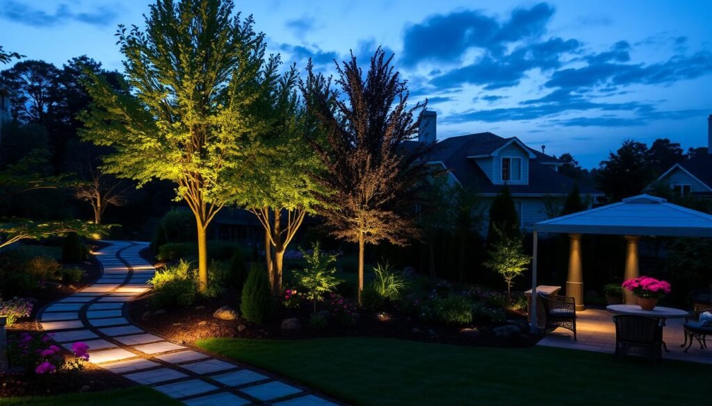 layered landscape lighting