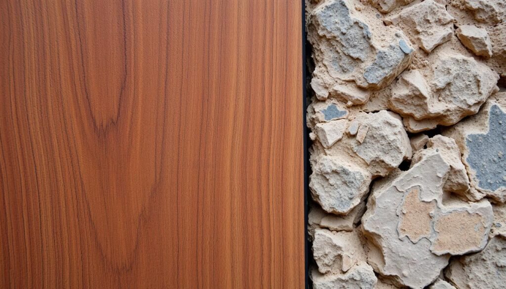 natural stone and wooden textures