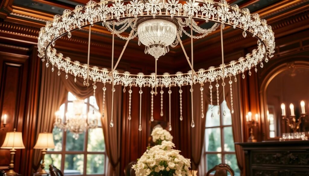 oval crystal chandeliers