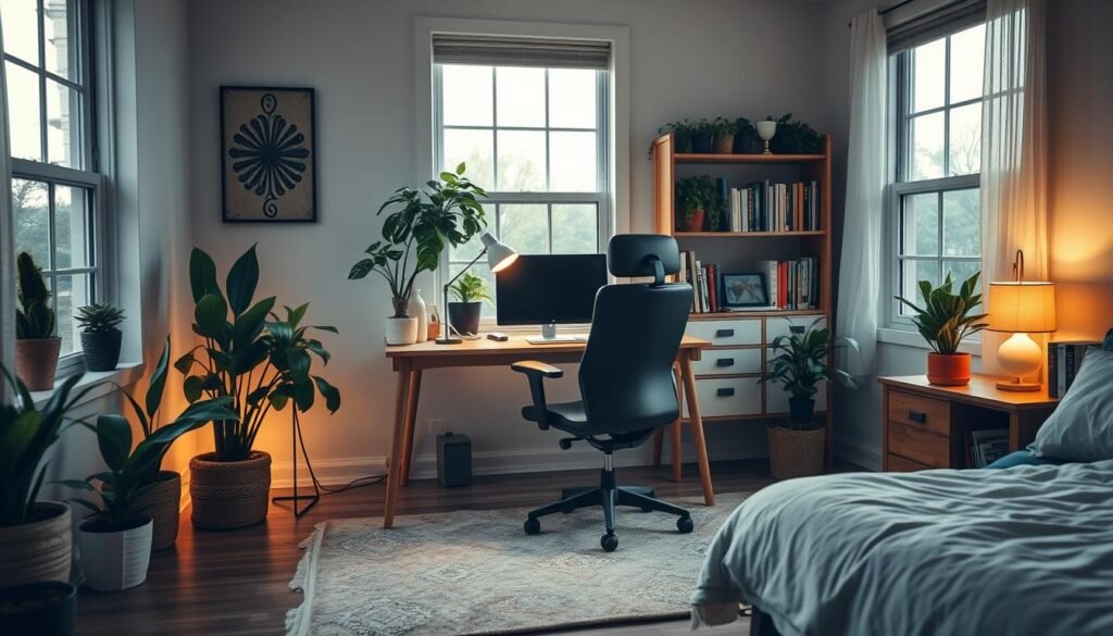 Bedroom Corner Office Setup