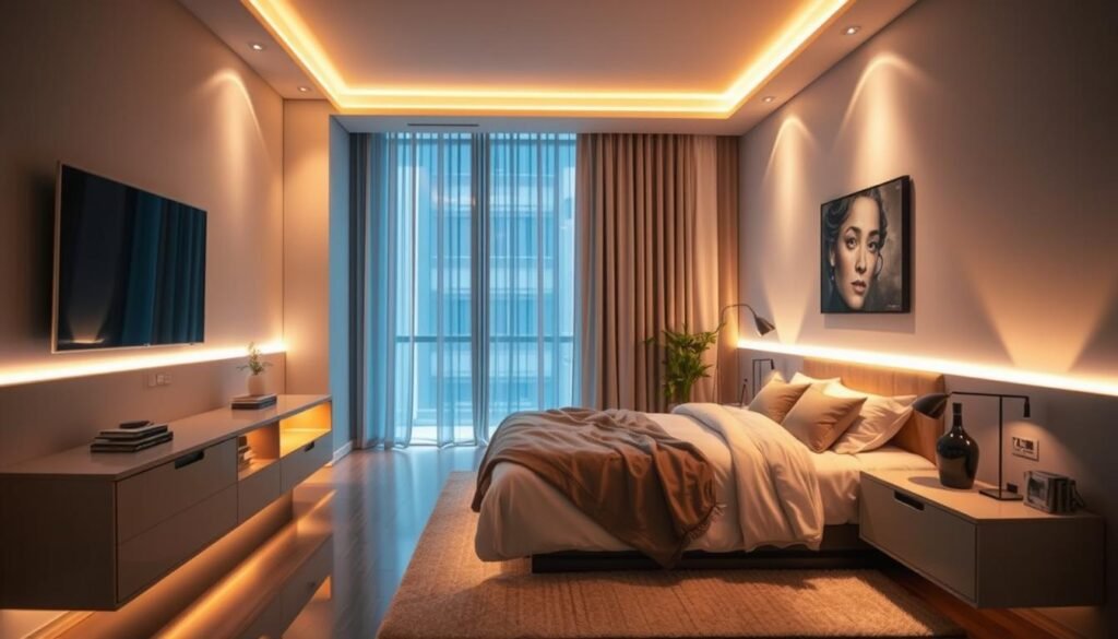 Bedroom LED Lighting Layers