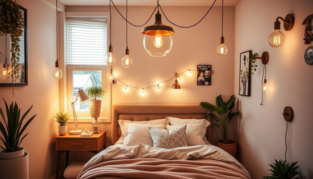 Creative Small Bedroom Lighting Designs