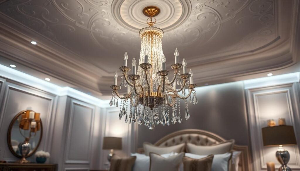 Elegant Bedroom Chandelier Design