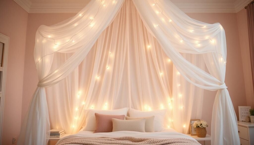 Fairy Lights Bedroom Canopy Design