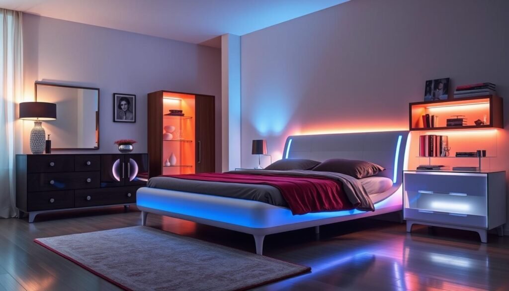 LED Bedroom Furniture Backlighting