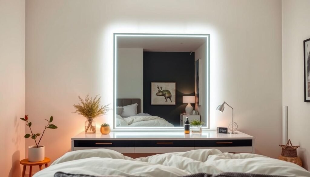 LED Mirror Bedroom Lighting Ideas