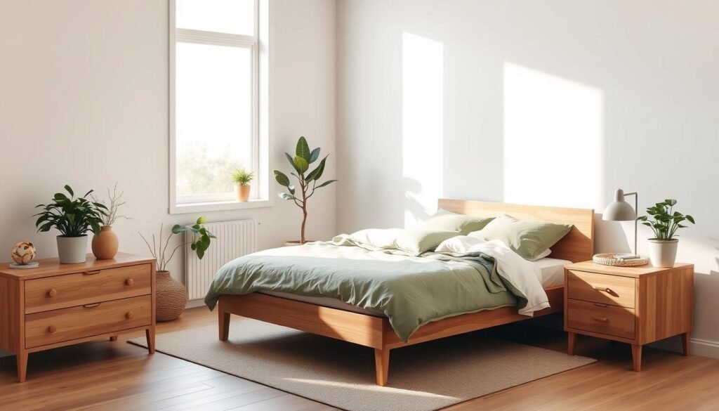 Natural Elements in Modern Minimalist Bedroom