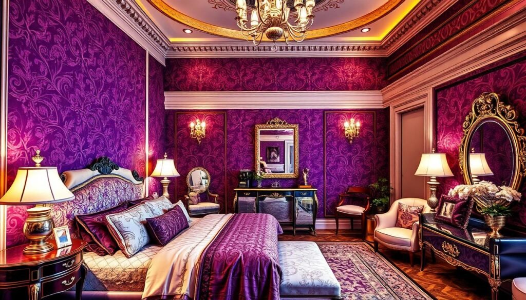 Purple Accent Wall Design