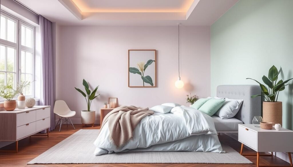 Relaxing Bedroom Color Palette Design