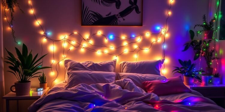 bedroom decorating ideas with fairy lights