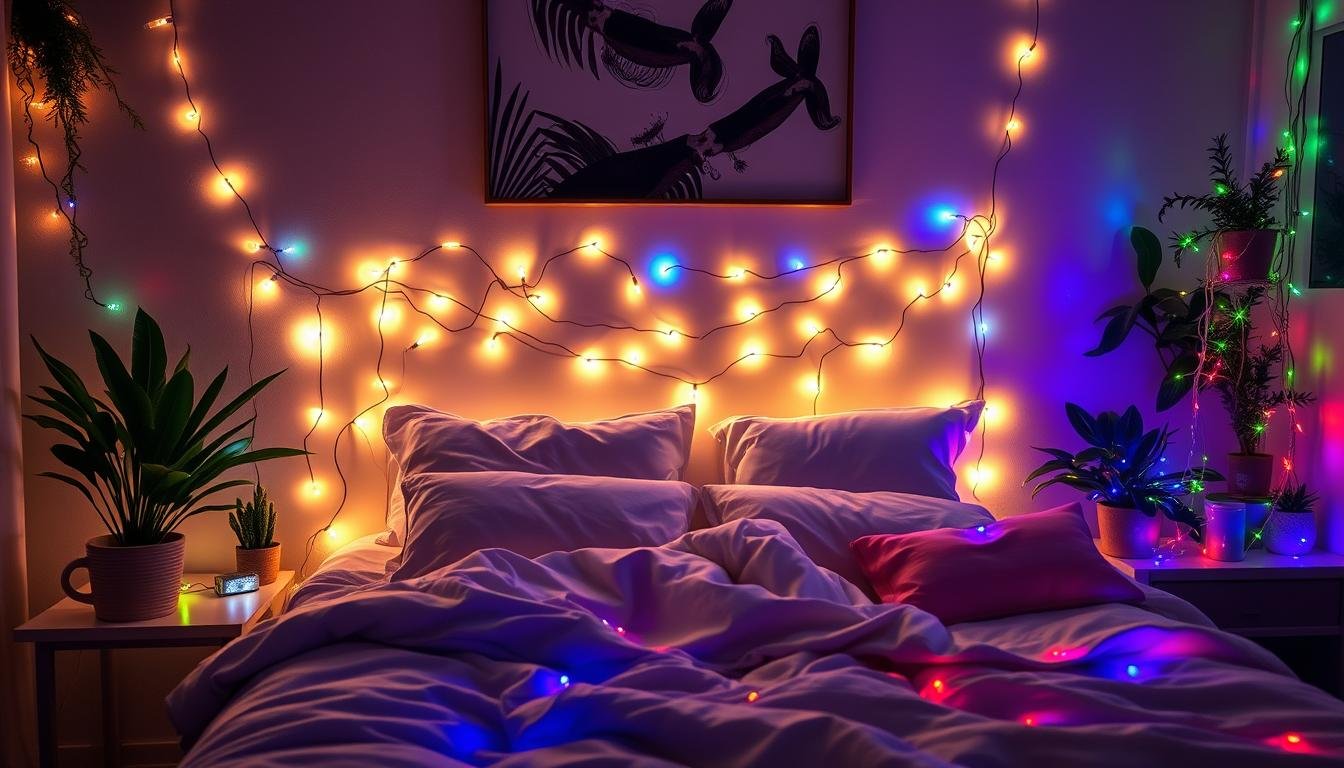 bedroom decorating ideas with fairy lights