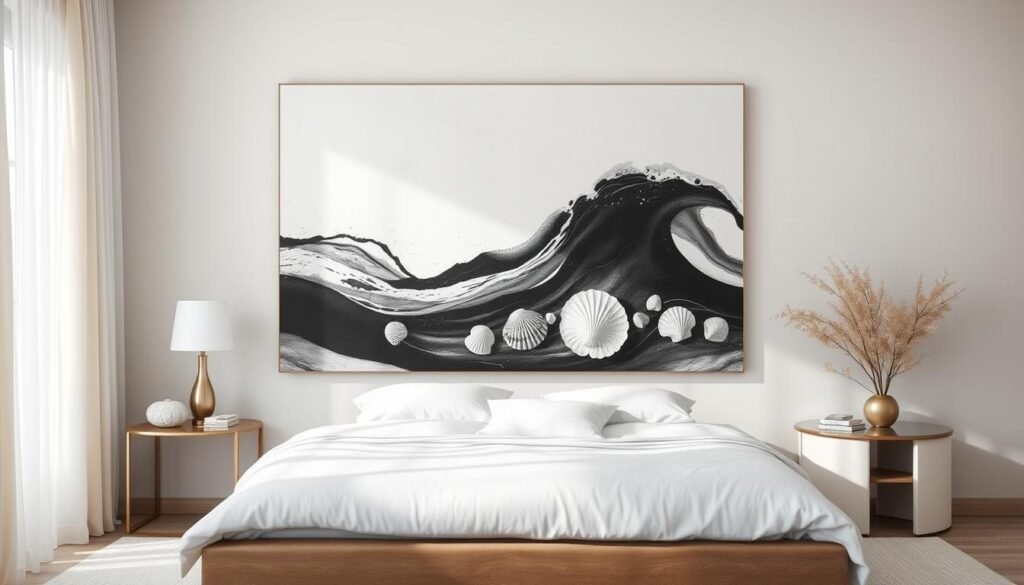 black and white wall art for bedroom