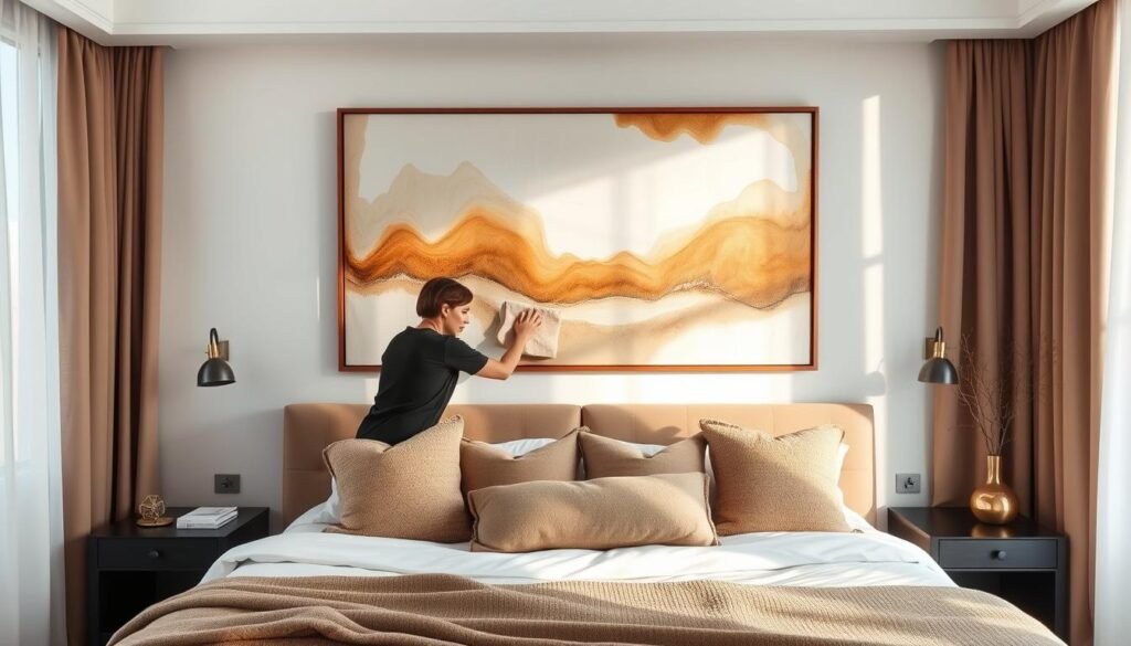 large bedroom wall art maintenance