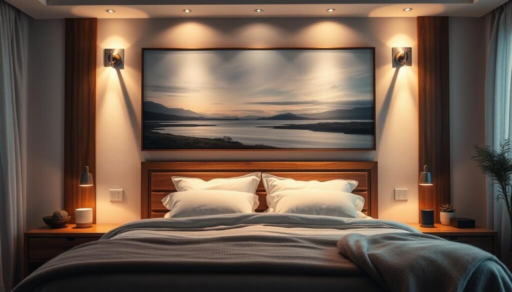 large wall art for bedroom lighting