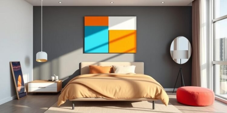 modern bedroom wall art