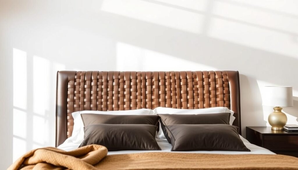 modern leather headboard