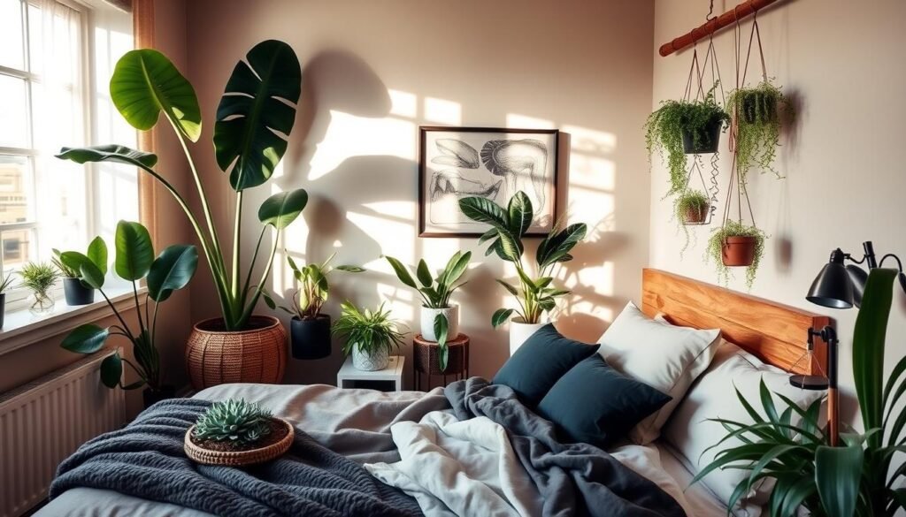 plants in guest bedroom