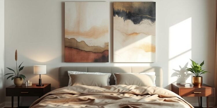 wall art for bedroom above bed