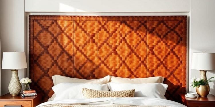 woven leather headboard