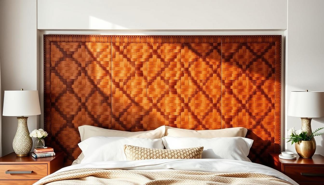 woven leather headboard